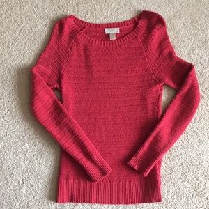 Loft Red lightweight sweater size small EUC